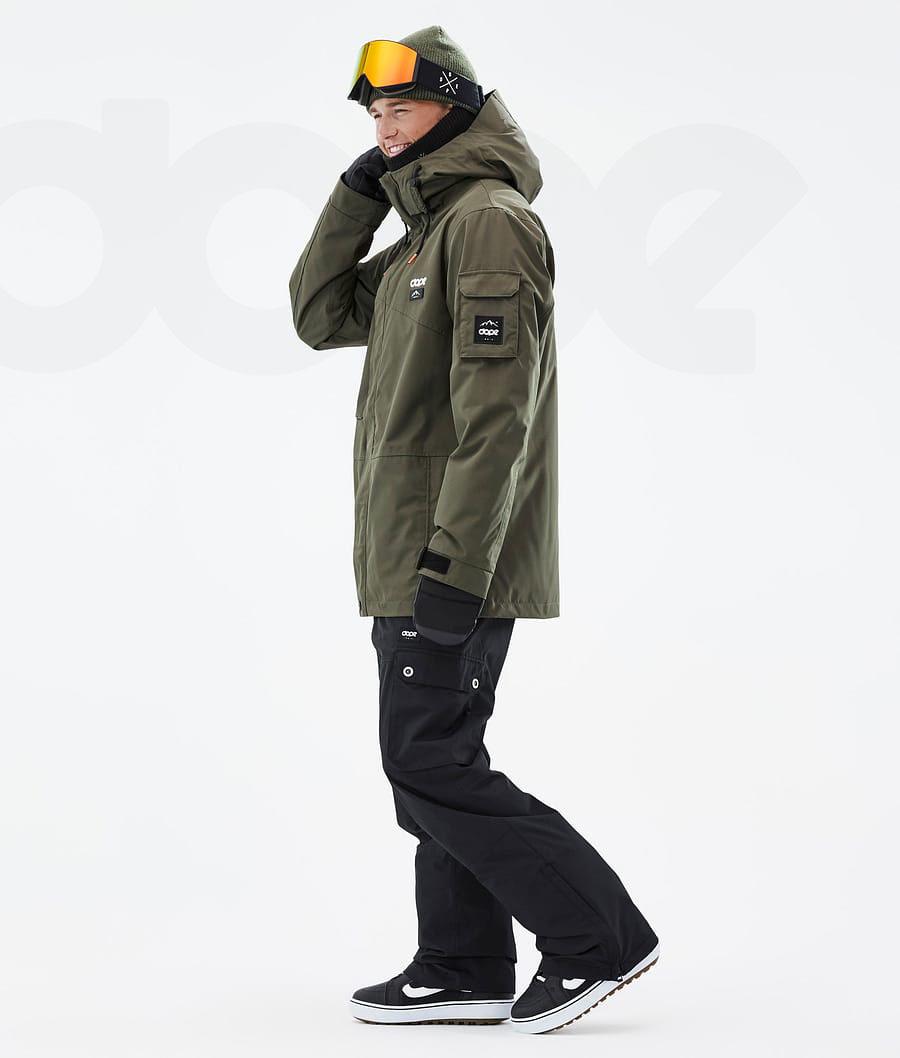 Olive Men's Dope Adept Snowboard Jackets | NZ_D1589