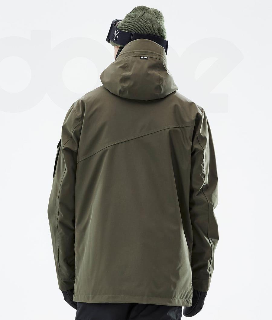 Olive Men's Dope Adept Snowboard Jackets | NZ_D1589