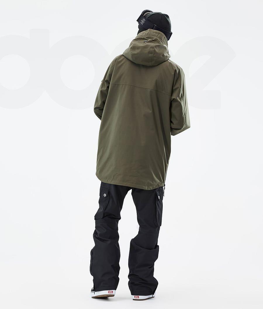 Olive Men's Dope Akin Snowboard Jackets | NZ_D1922
