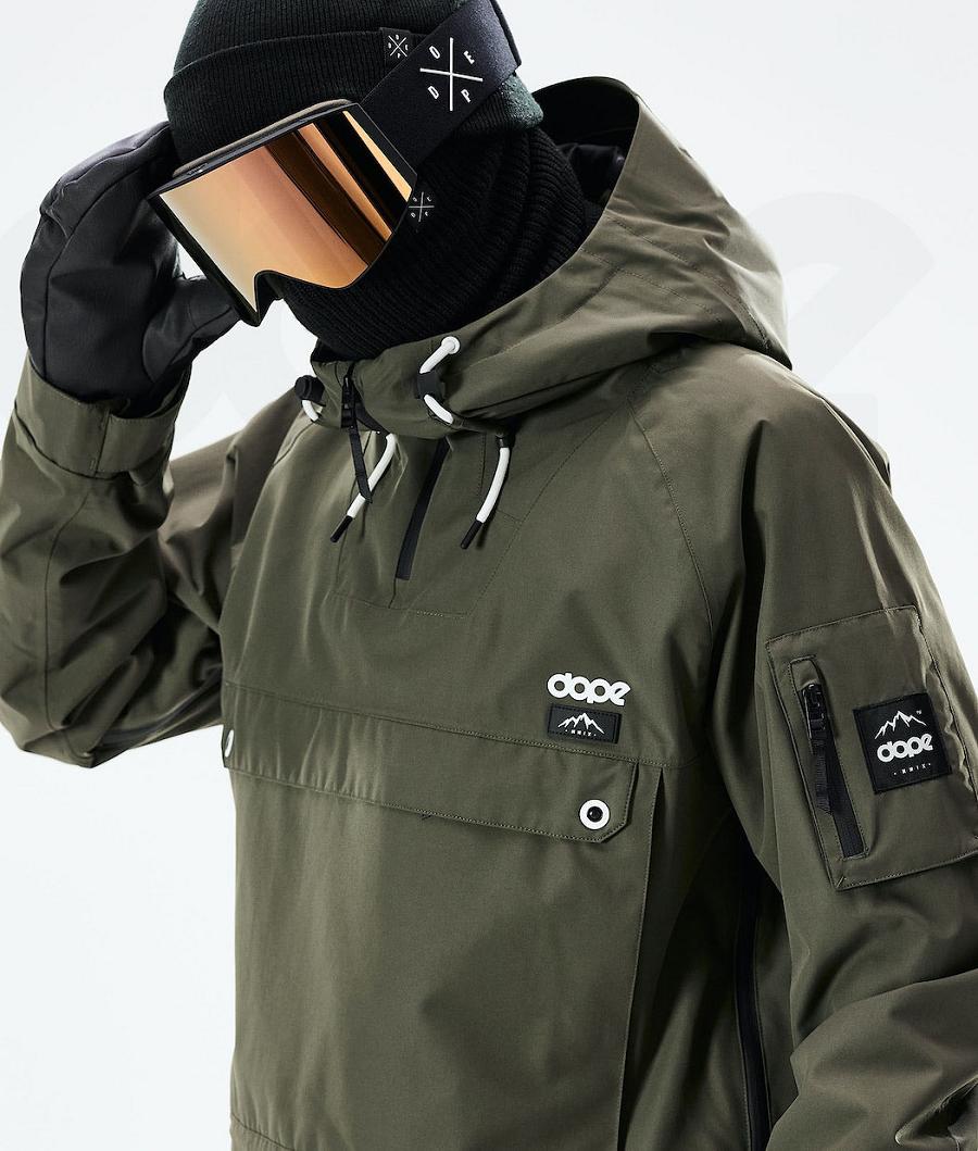 Olive Men's Dope Annok 2021 Snowboard Jackets | NZ_D1511
