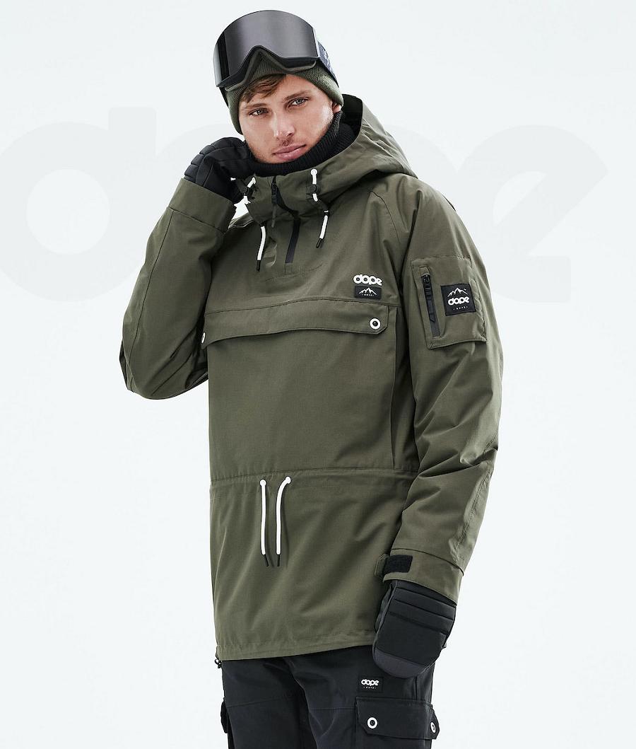 Olive Men\'s Dope Annok 2021 Snowboard Jackets | NZ_D1511