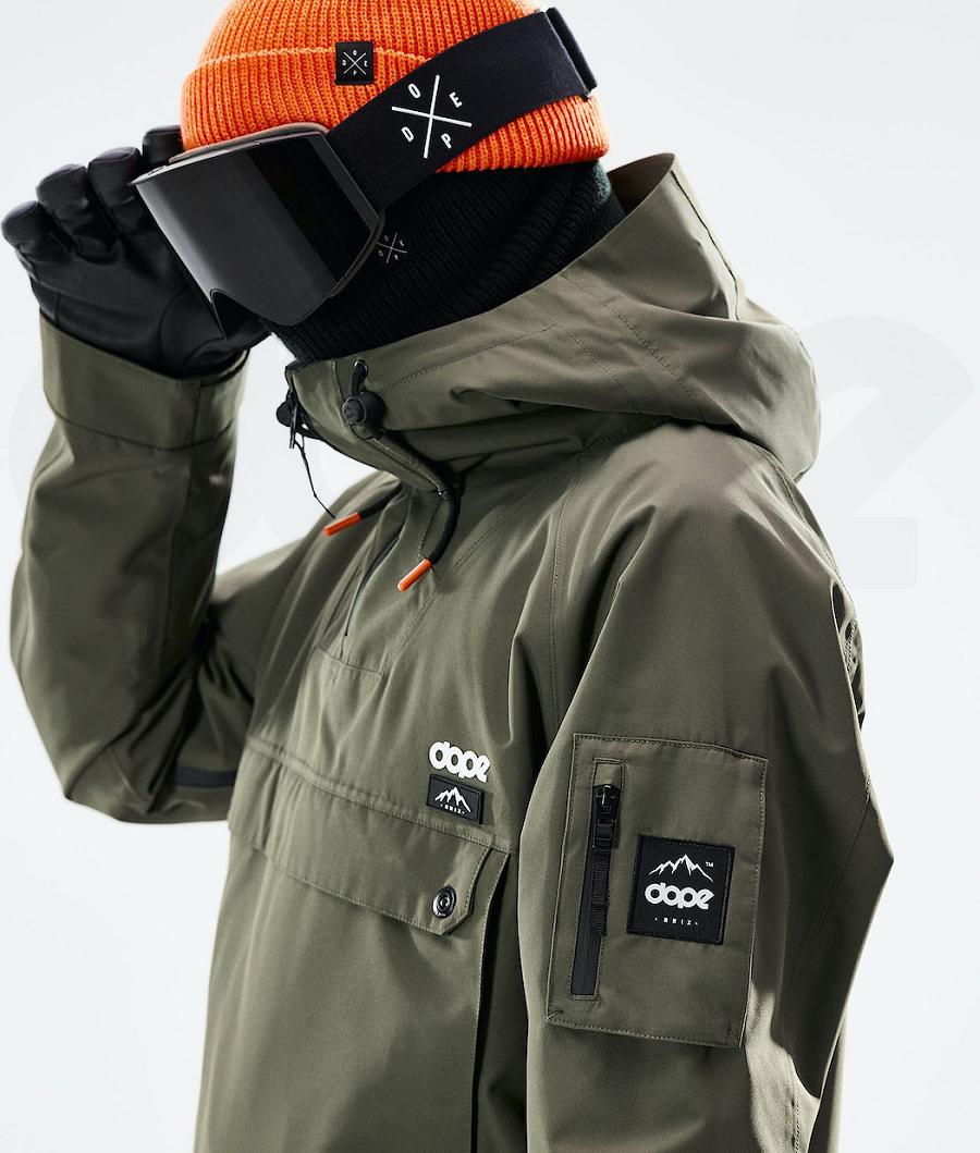 Olive Men's Dope Annok 2021 Snowboard Jackets | NZ_D2418