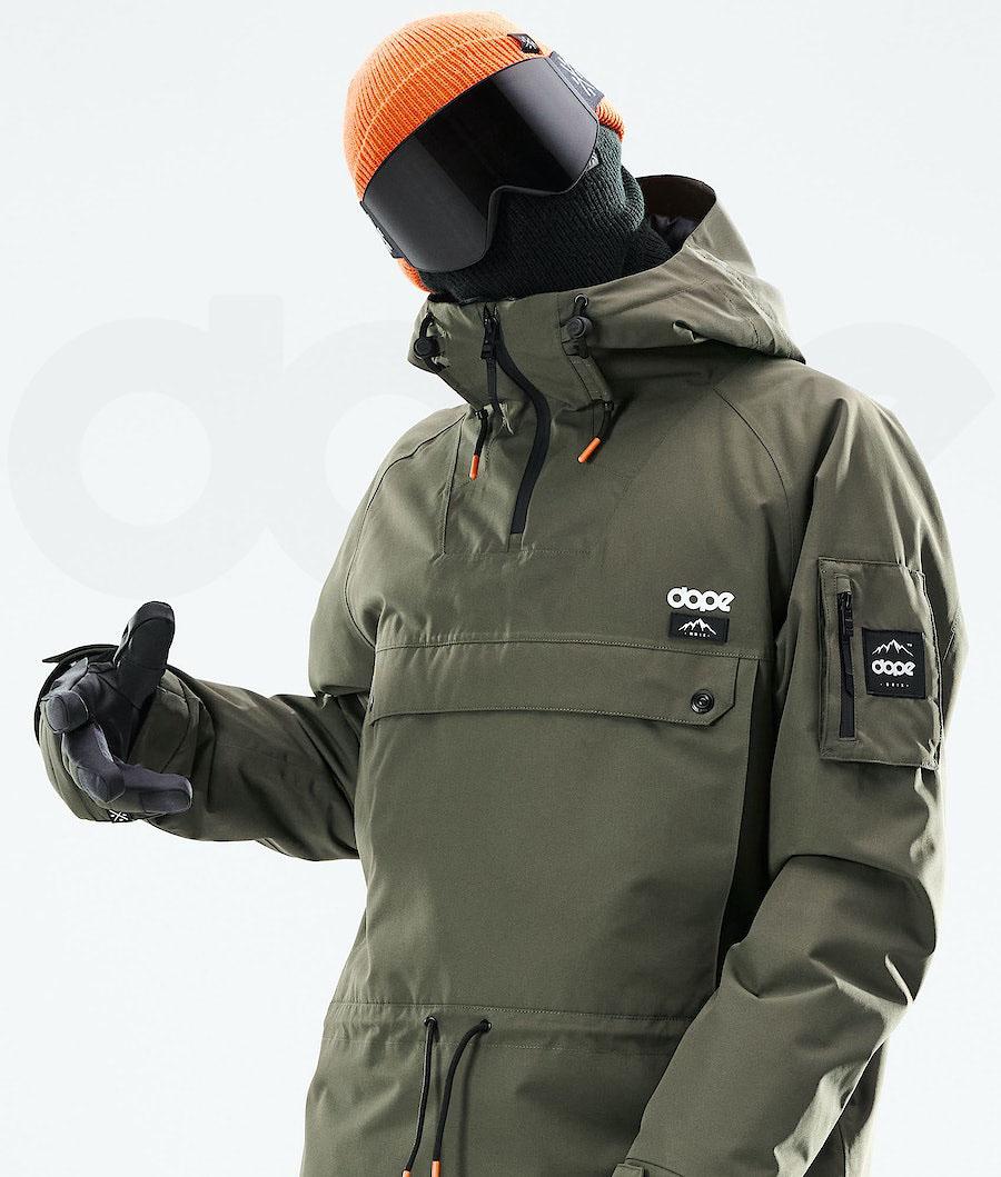 Olive Men's Dope Annok 2021 Snowboard Jackets | NZ_D2418