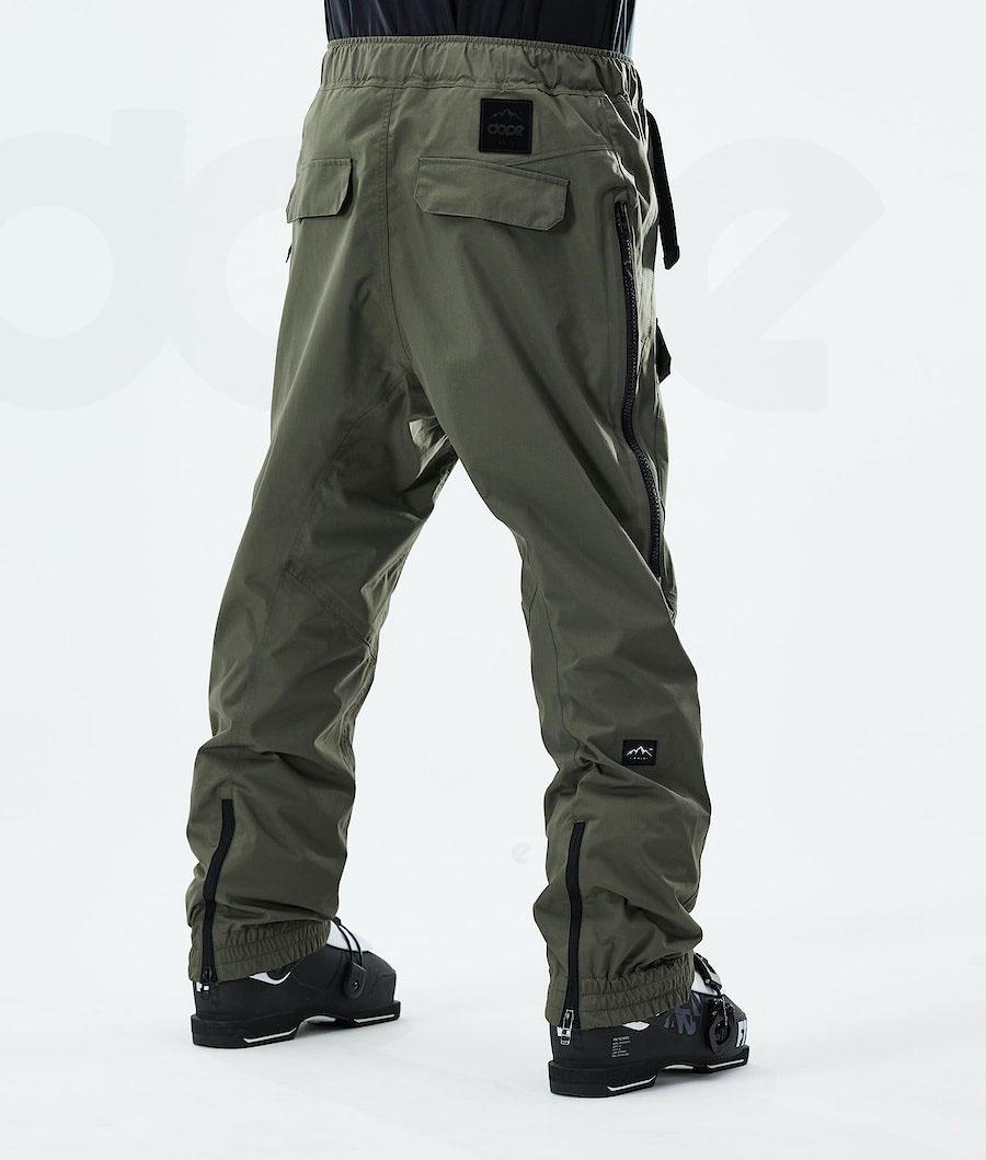 Olive Men's Dope Antek Ski Pants | NZ_D1309