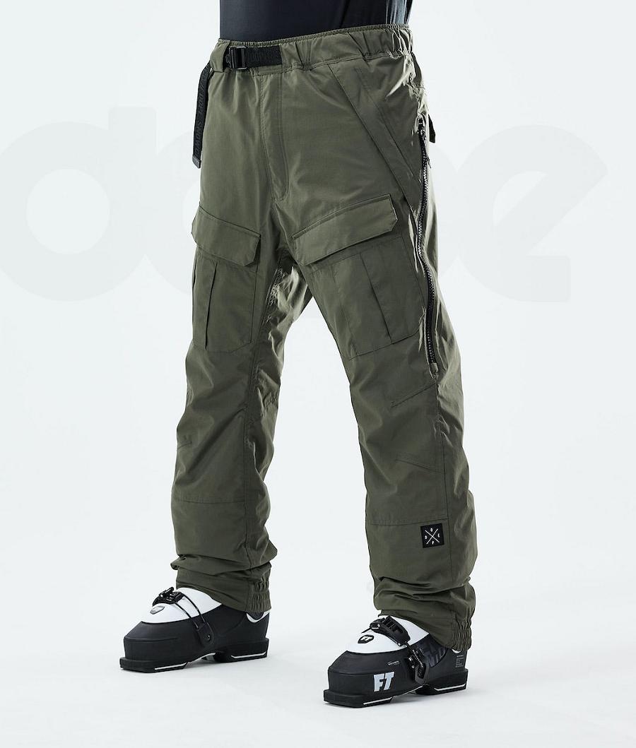 Olive Men\'s Dope Antek Ski Pants | NZ_D1309