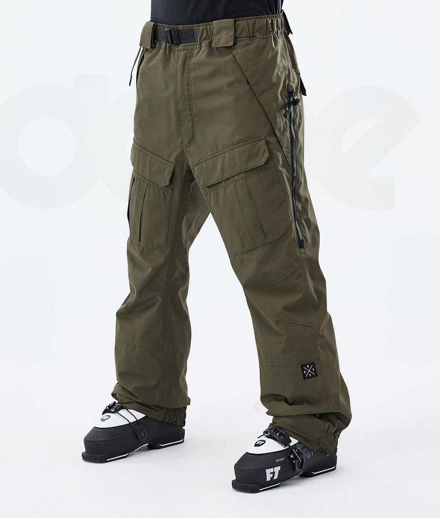 Olive Men\'s Dope Antek Ski Pants | NZ_D1948