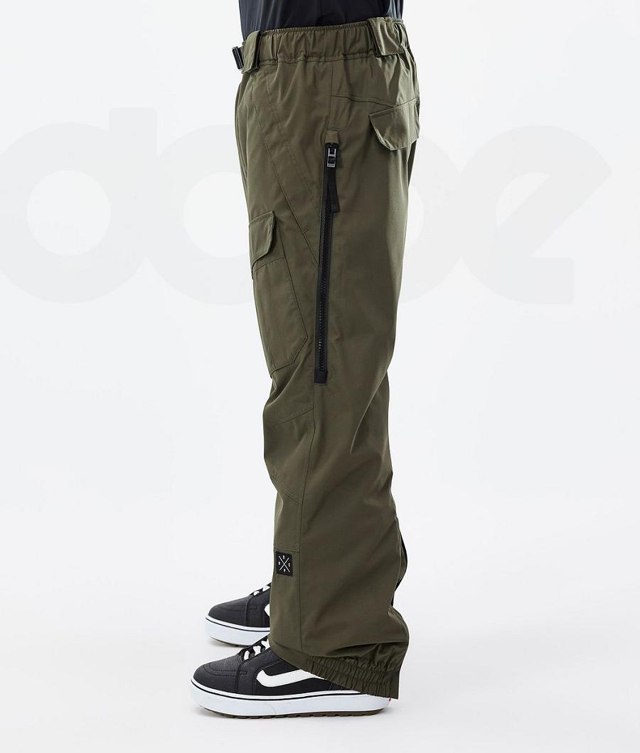 Olive Men's Dope Antek Snowboard Pants | NZ_D1635
