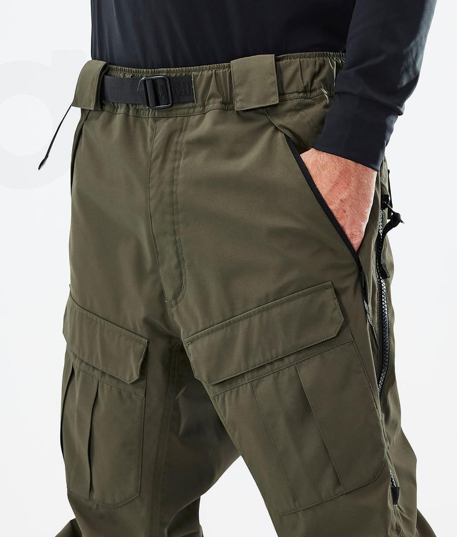 Olive Men's Dope Antek Snowboard Pants | NZ_D1635