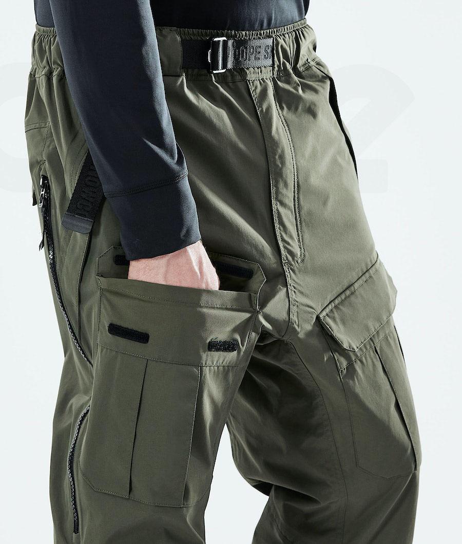 Olive Men's Dope Antek Snowboard Pants | NZ_D1686
