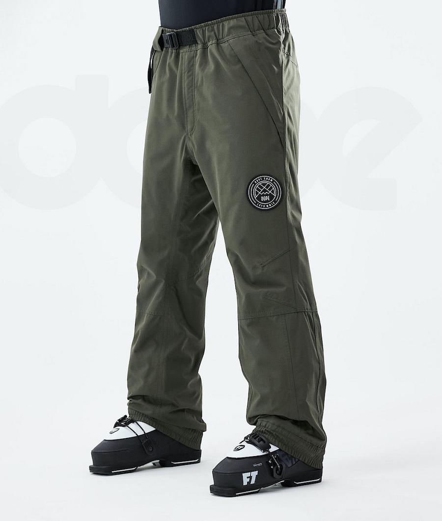 Olive Men\'s Dope Blizzard 2021 Ski Pants | NZ_D1518