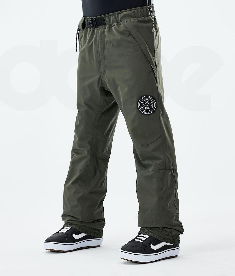 Olive Men\'s Dope Blizzard 2021 Snowboard Pants | NZ_D2052