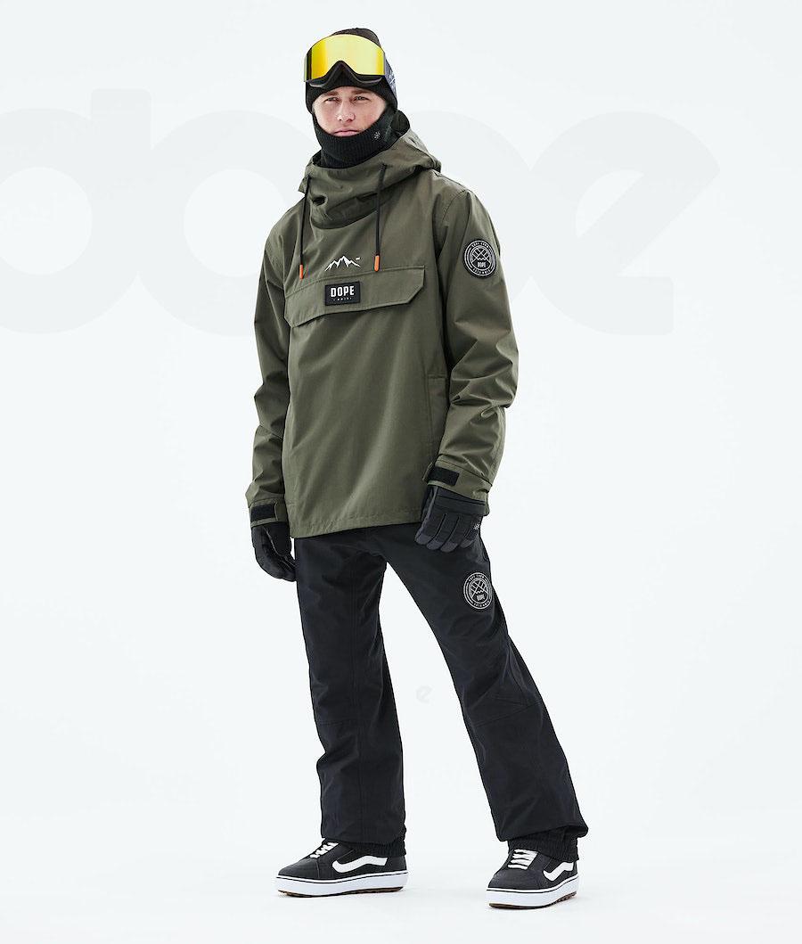 Olive Men's Dope Blizzard 2021 Snowboard Jackets | NZ_D2454