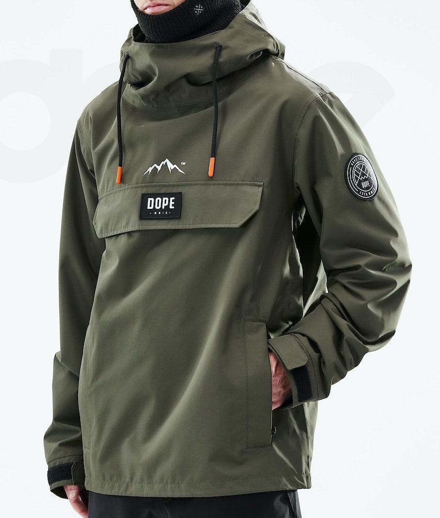 Olive Men's Dope Blizzard 2021 Snowboard Jackets | NZ_D2454