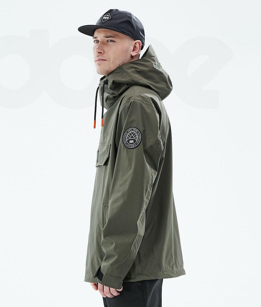 Olive Men's Dope Blizzard Light Outdoor Jackets | NZ_D2396