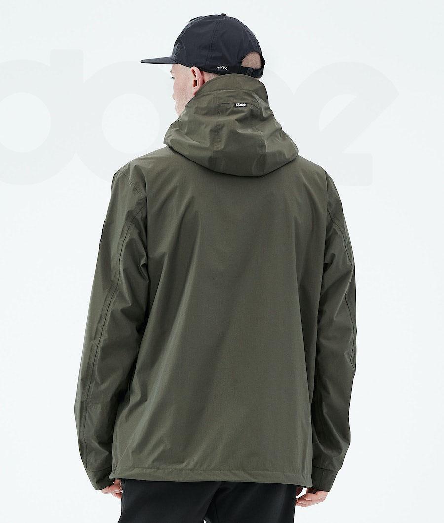 Olive Men's Dope Blizzard Light Outdoor Jackets | NZ_D2396