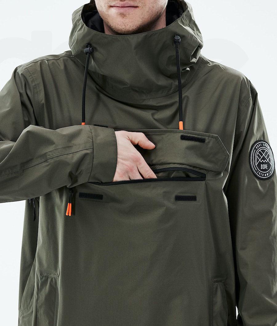 Olive Men's Dope Blizzard Light Outdoor Jackets | NZ_D2396