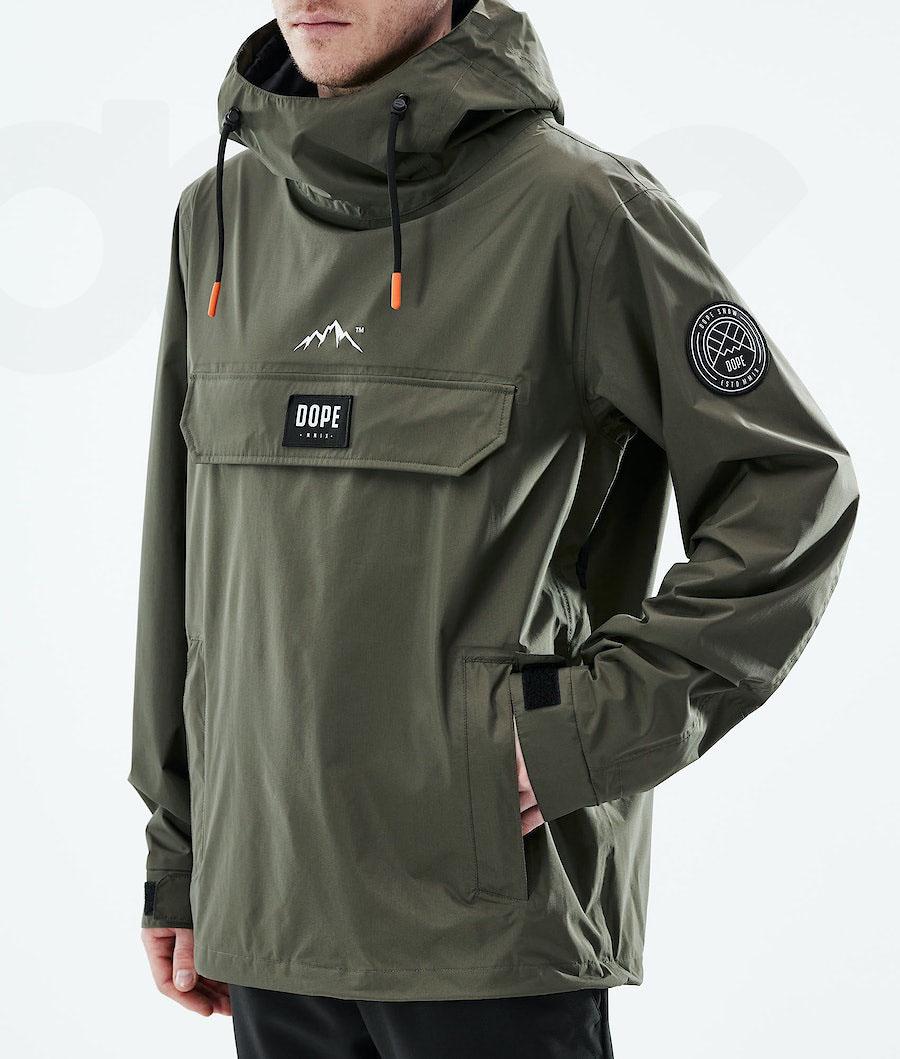 Olive Men's Dope Blizzard Light Outdoor Jackets | NZ_D2396