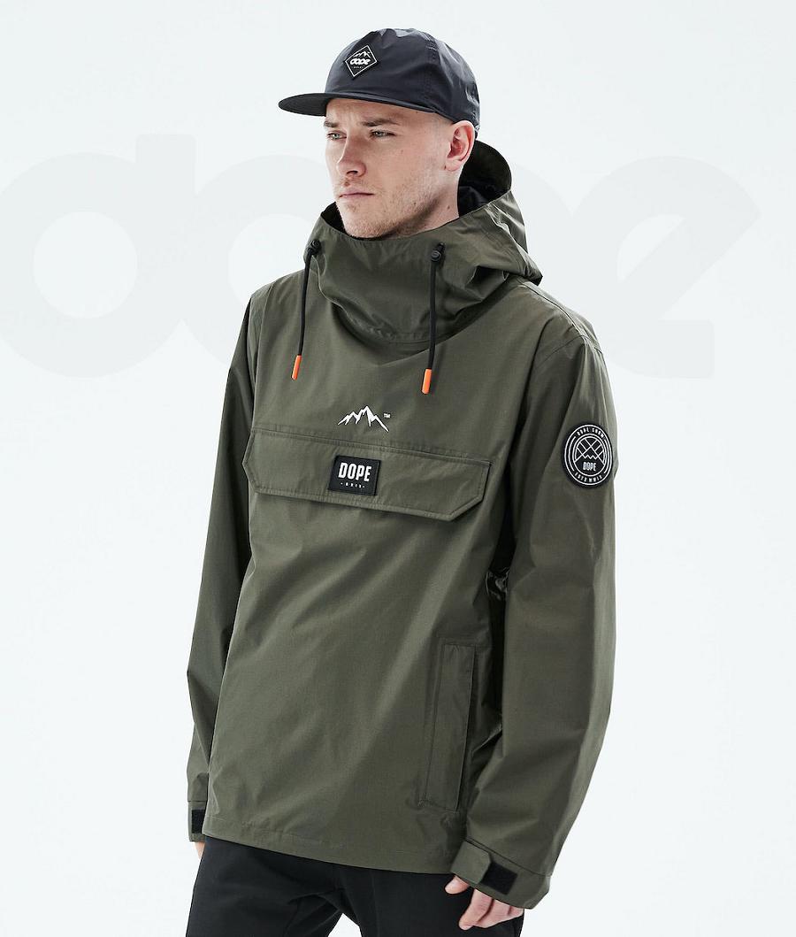 Olive Men\'s Dope Blizzard Light Outdoor Jackets | NZ_D2396