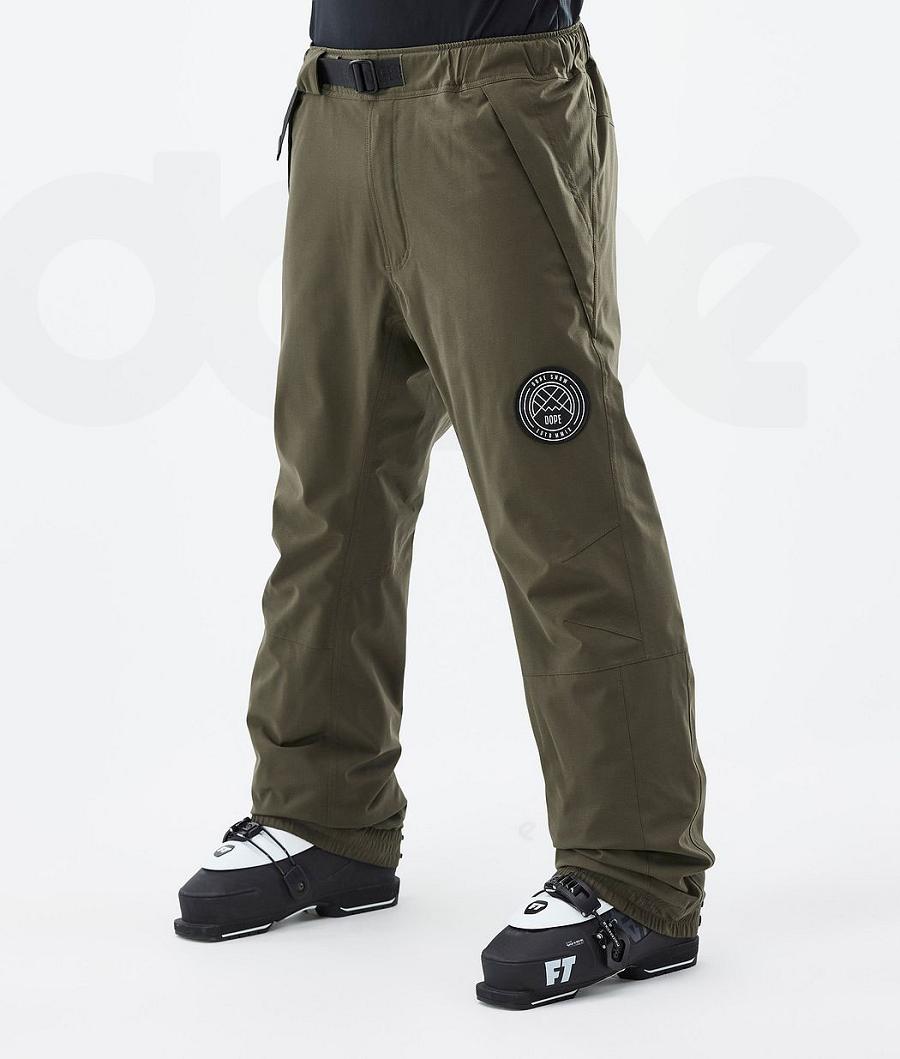 Olive Men\'s Dope Blizzard Ski Pants | NZ_D1717