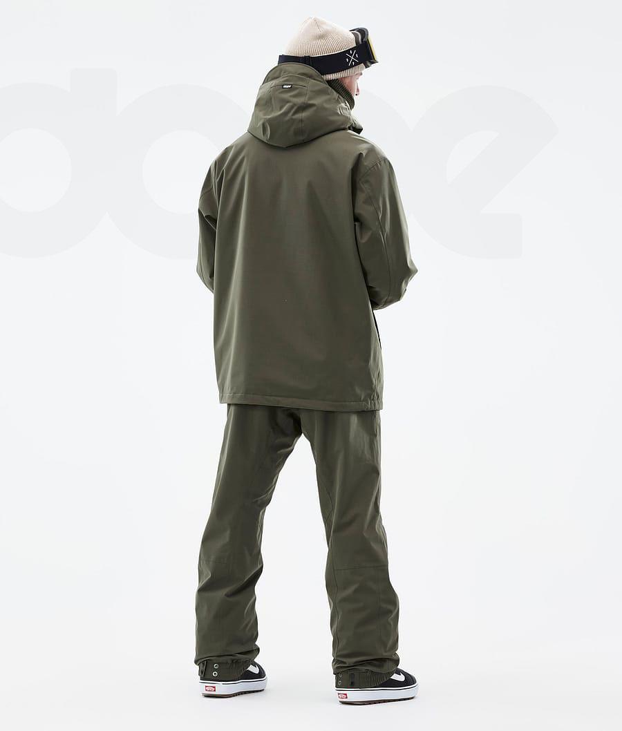 Olive Men's Dope Blizzard Snowboard Jackets | NZ_D2348