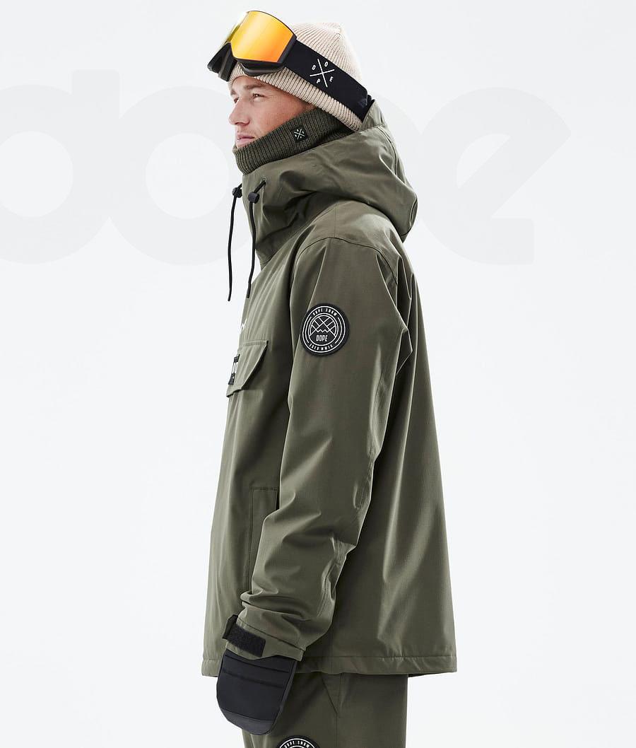 Olive Men's Dope Blizzard Snowboard Jackets | NZ_D2348