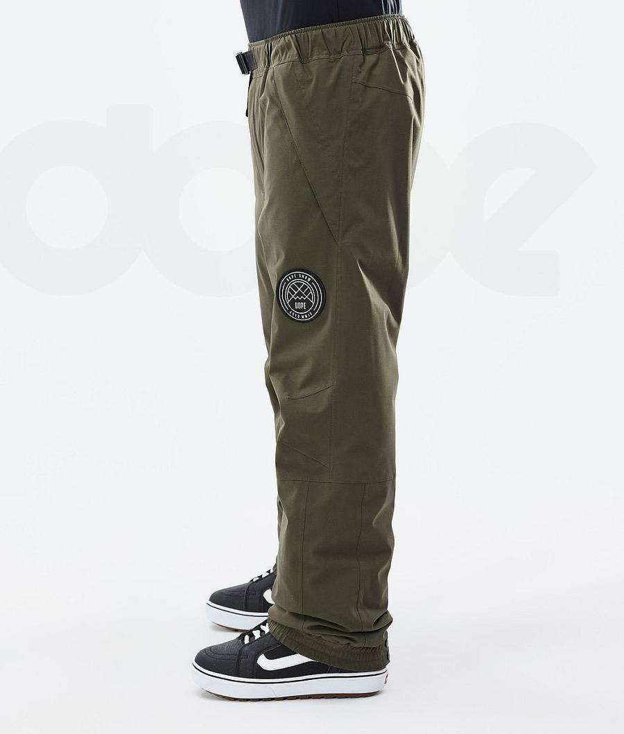 Olive Men's Dope Blizzard Snowboard Pants | NZ_D2447