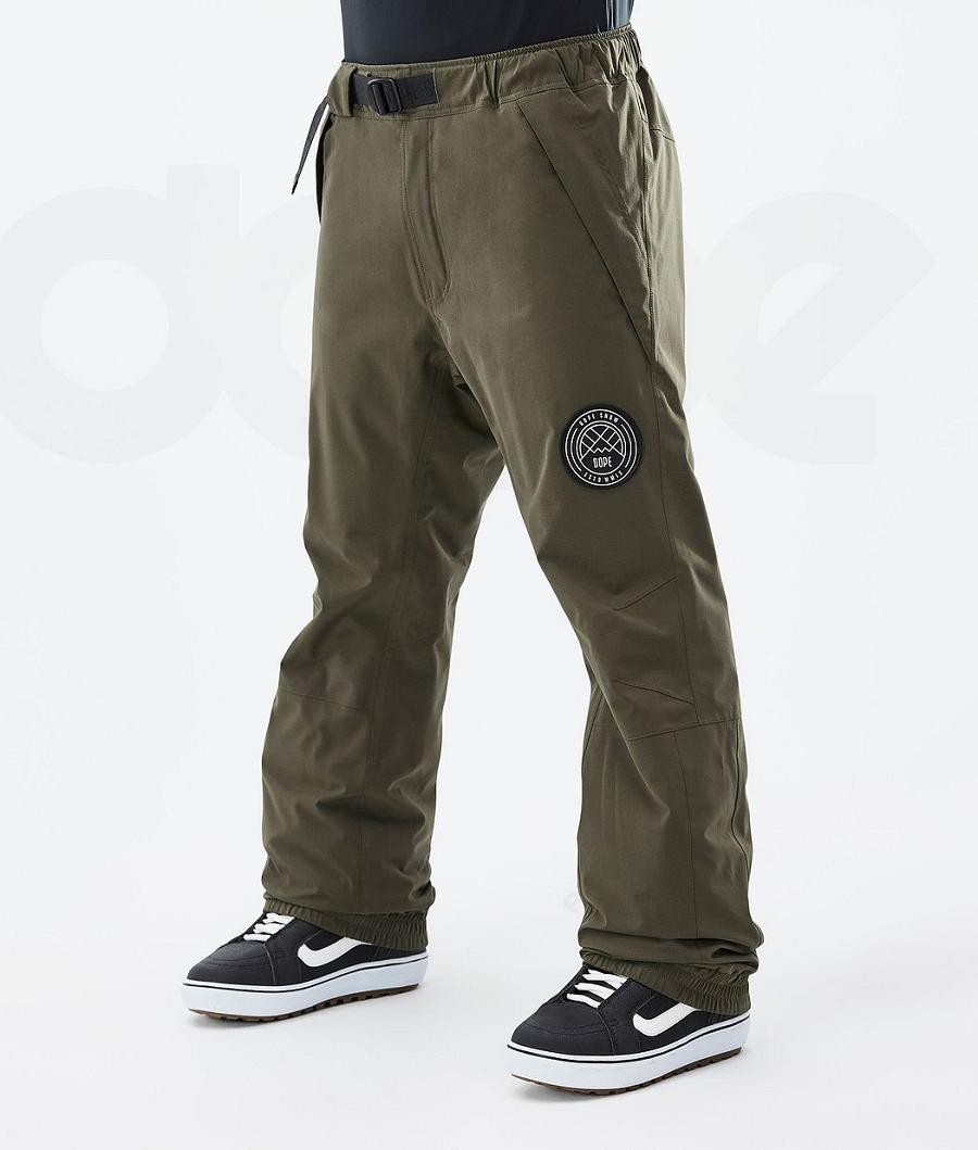 Olive Men\'s Dope Blizzard Snowboard Pants | NZ_D2447