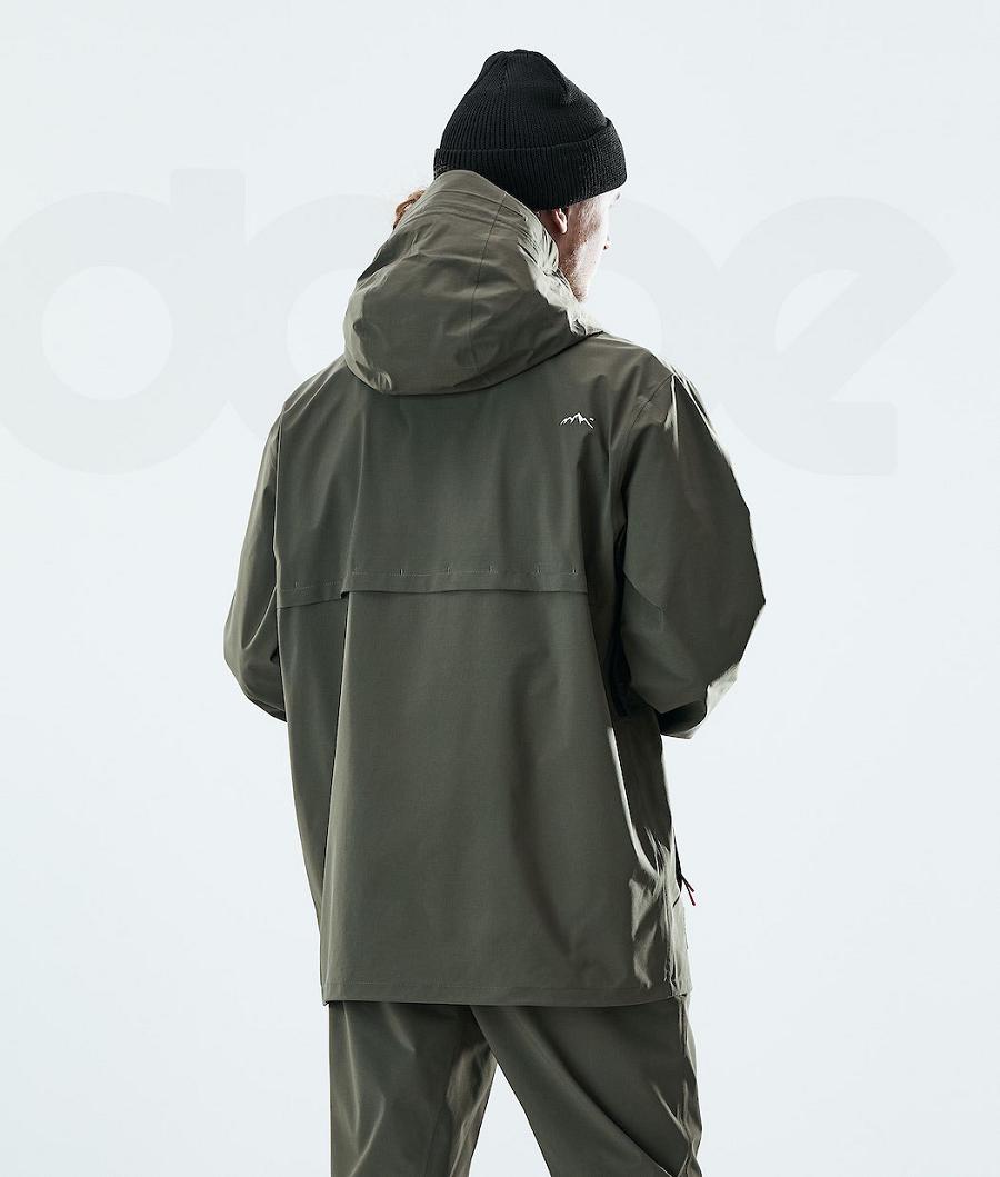 Olive Men's Dope Drizzard Outdoor Jackets | NZ_D1647