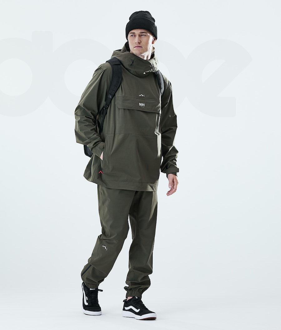 Olive Men's Dope Drizzard Outdoor Jackets | NZ_D1647