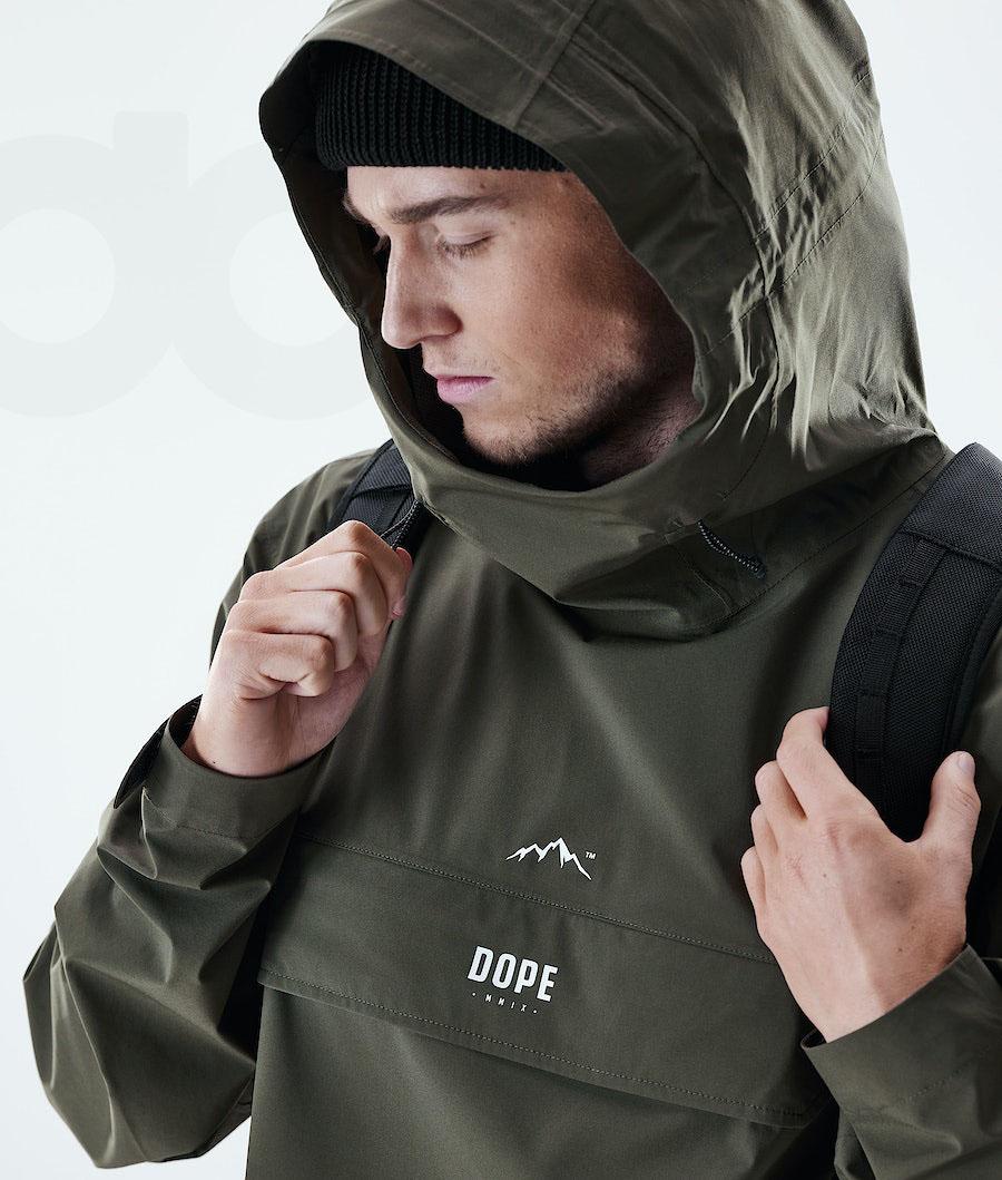 Olive Men's Dope Drizzard Outdoor Jackets | NZ_D1647