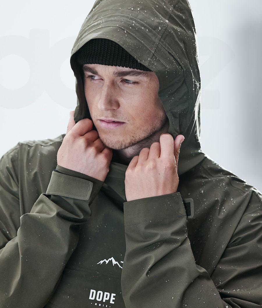 Olive Men's Dope Drizzard Outdoor Jackets | NZ_D1647