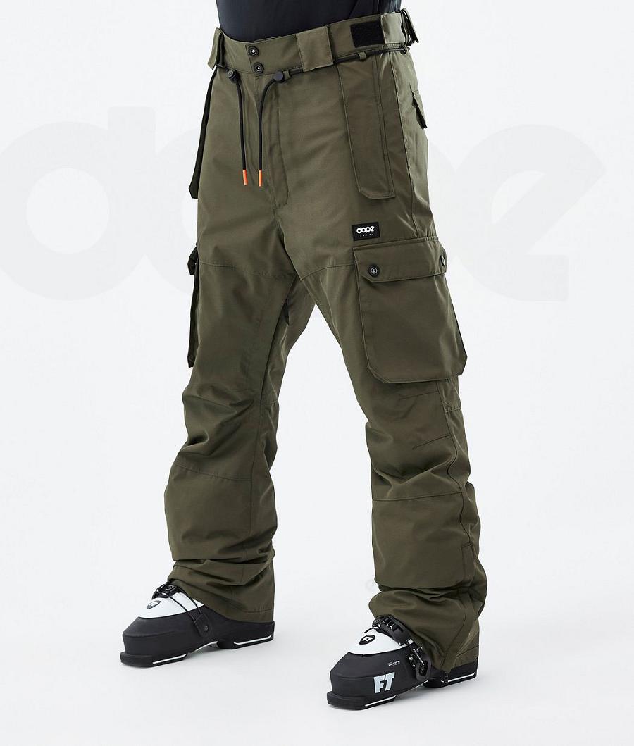 Olive Men\'s Dope Iconic Ski Pants | NZ_D1361