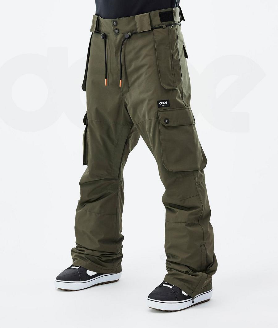 Olive Men\'s Dope Iconic Snowboard Pants | NZ_D1673