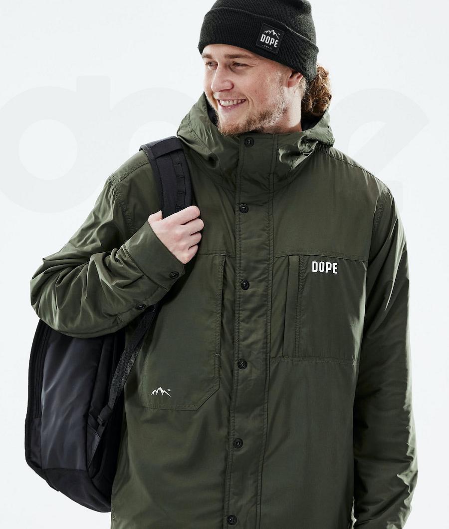 Olive Men's Dope Insulated Outdoor Jackets | NZ_D1805