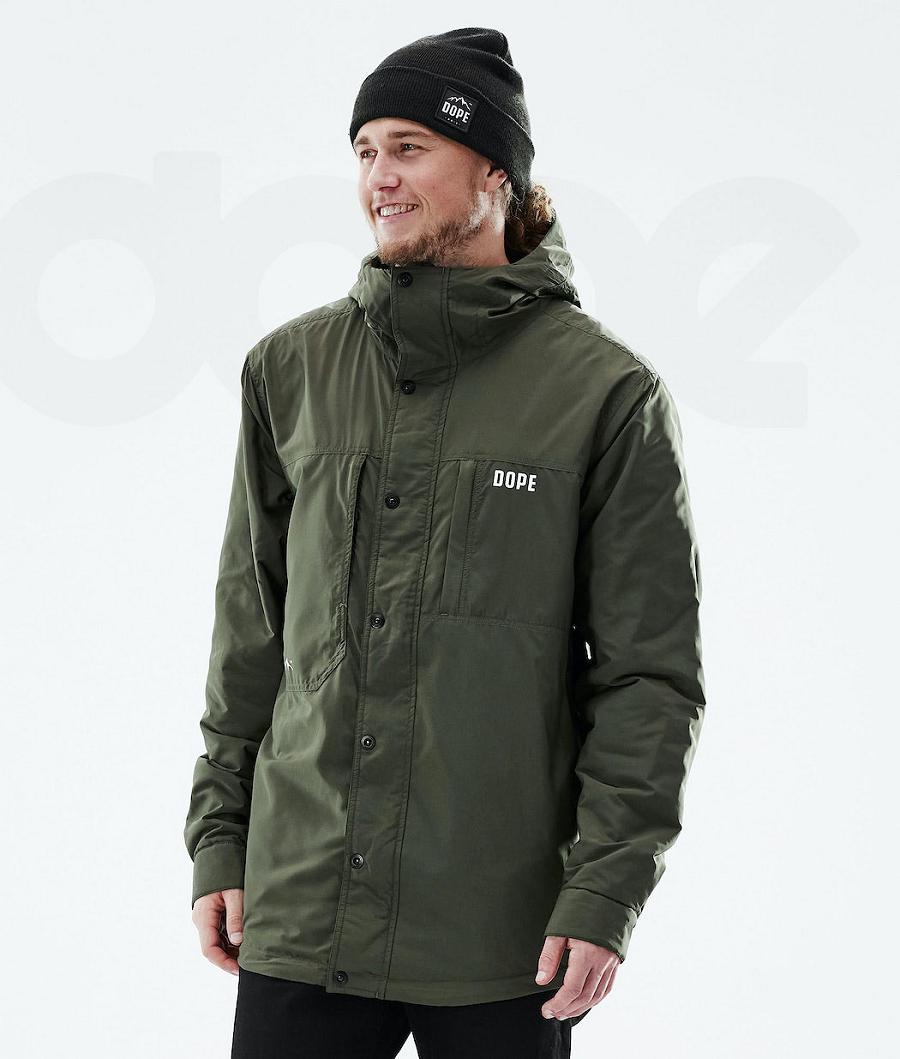 Olive Men\'s Dope Insulated Outdoor Jackets | NZ_D1805