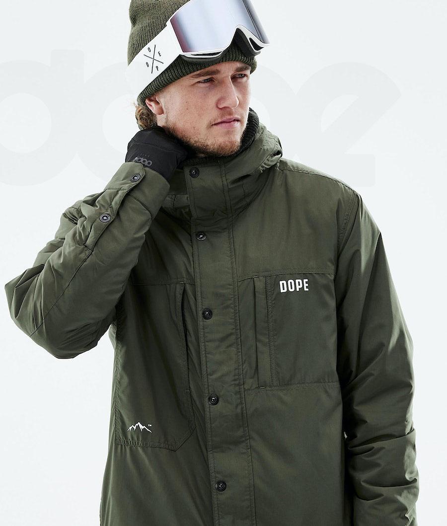 Olive Men's Dope Insulated Snowboard Jackets | NZ_D1267