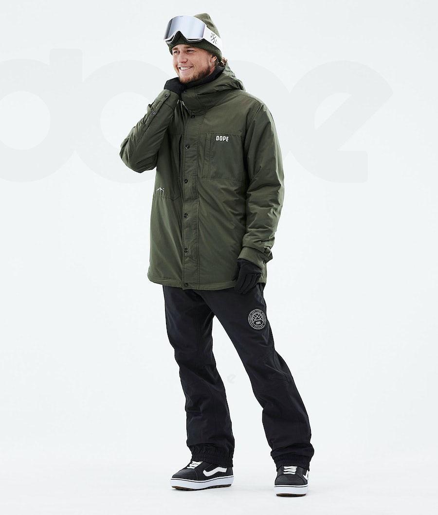 Olive Men's Dope Insulated Snowboard Jackets | NZ_D1267