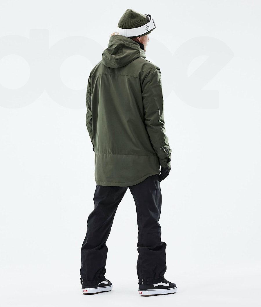 Olive Men's Dope Insulated Snowboard Jackets | NZ_D1267