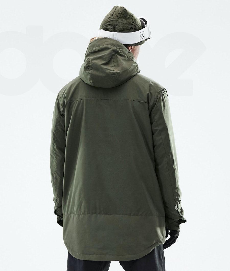 Olive Men's Dope Insulated Snowboard Jackets | NZ_D1267