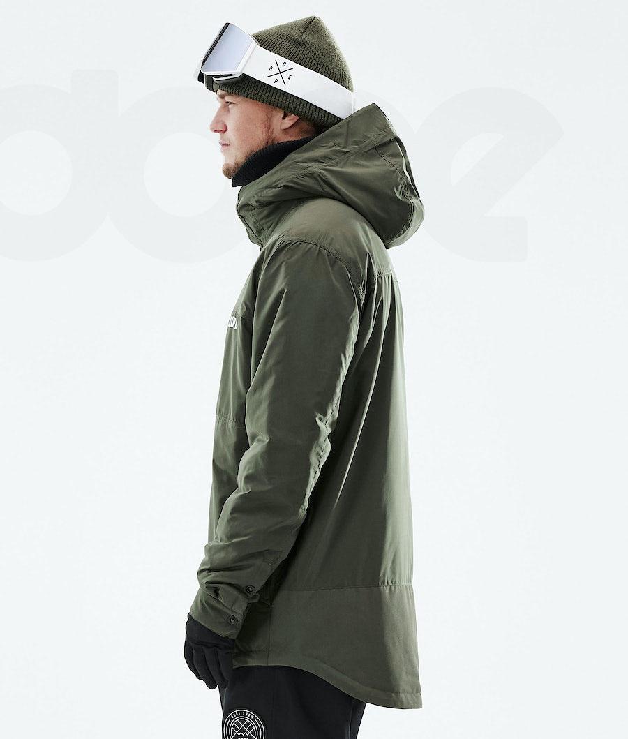 Olive Men's Dope Insulated Snowboard Jackets | NZ_D1267