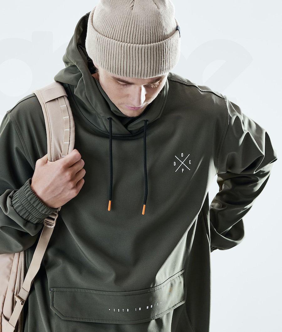 Olive Men's Dope Nomad Outdoor Jackets | NZ_D1523