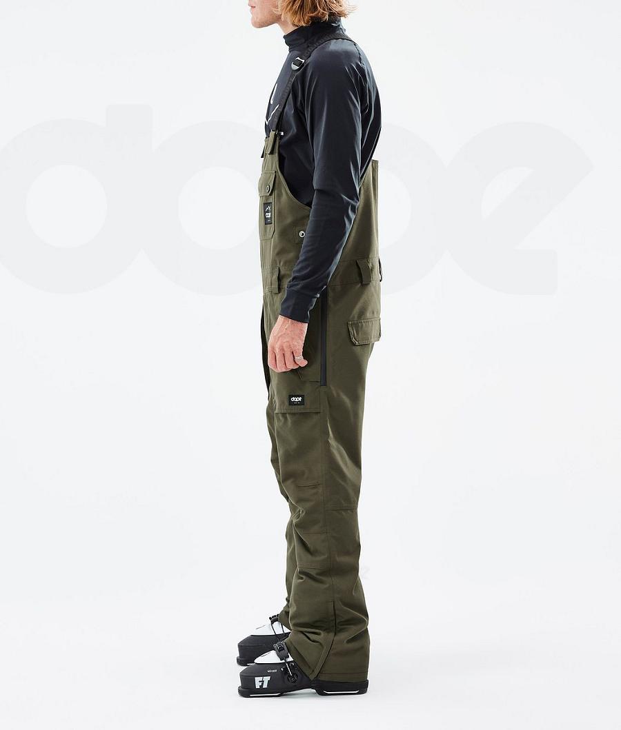 Olive Men's Dope Notorious B.I.B Ski Pants | NZ_D1206