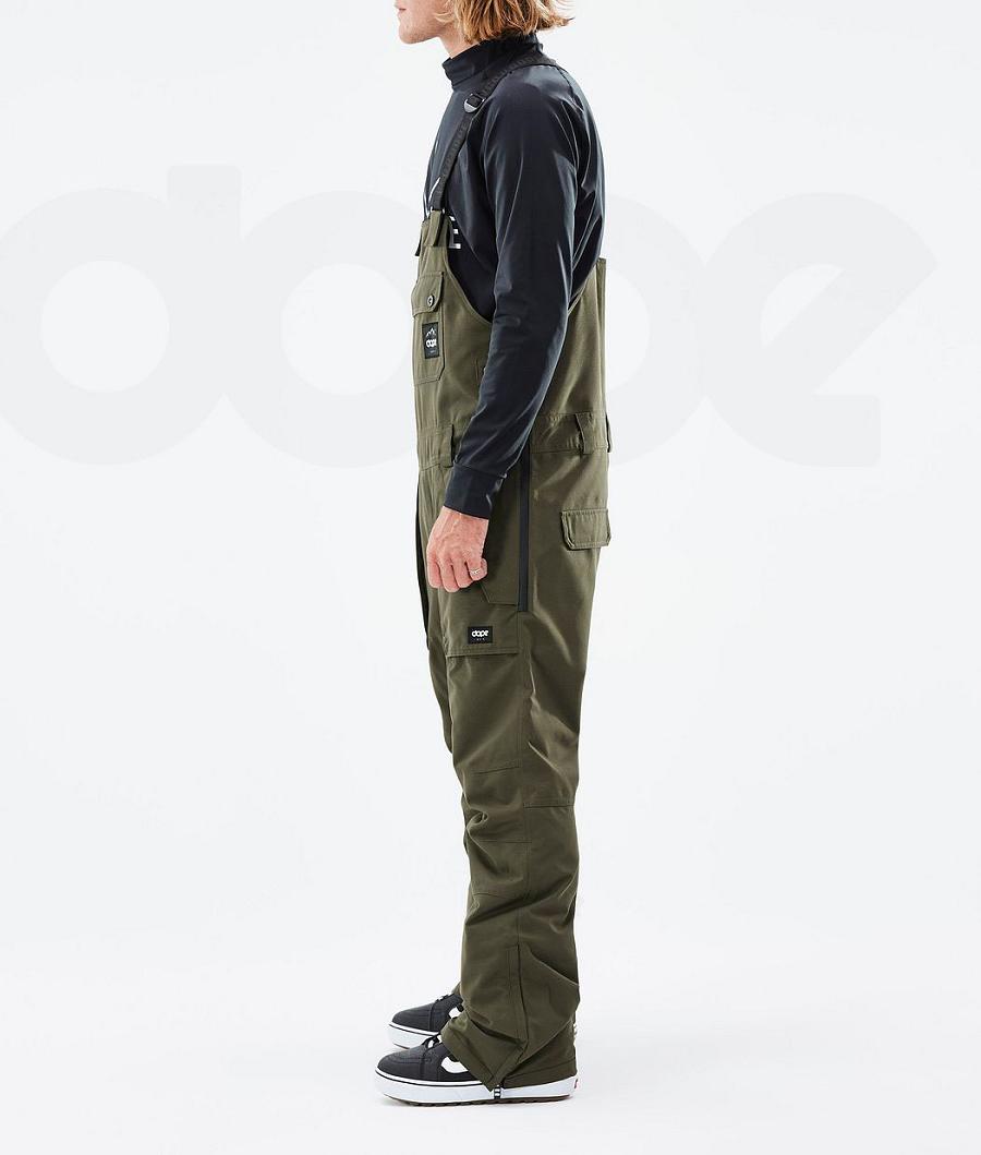Olive Men's Dope Notorious B.I.B Snowboard Pants | NZ_D1474
