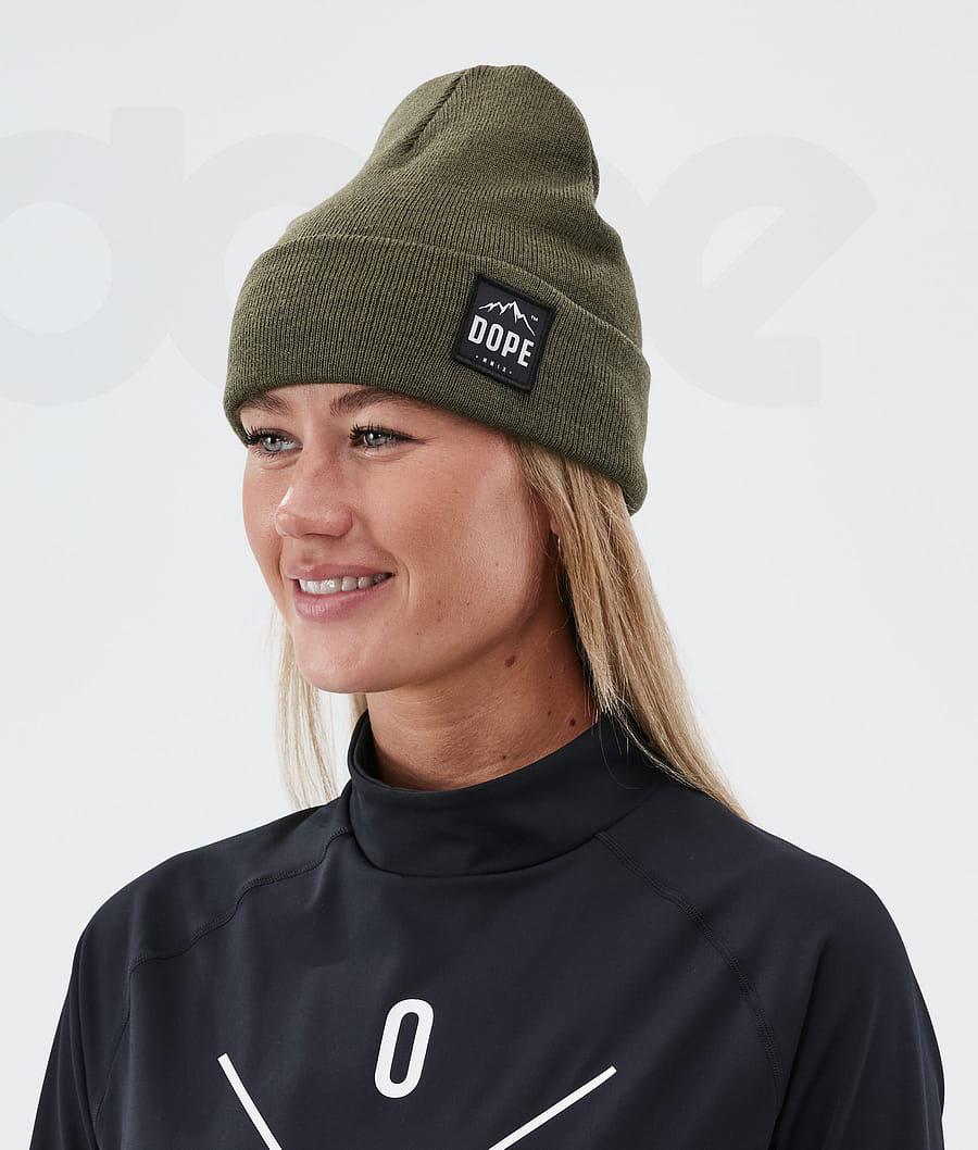 Olive Men's Dope Paradise Beanies | NZ_D2051