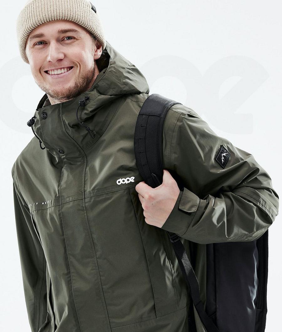 Olive Men's Dope Ranger Light Outdoor Jackets | NZ_D1214