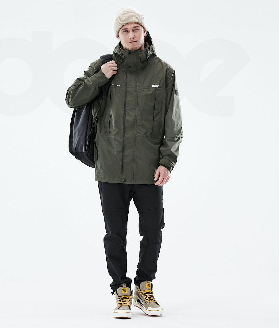 Olive Men's Dope Ranger Light Outdoor Jackets | NZ_D1214