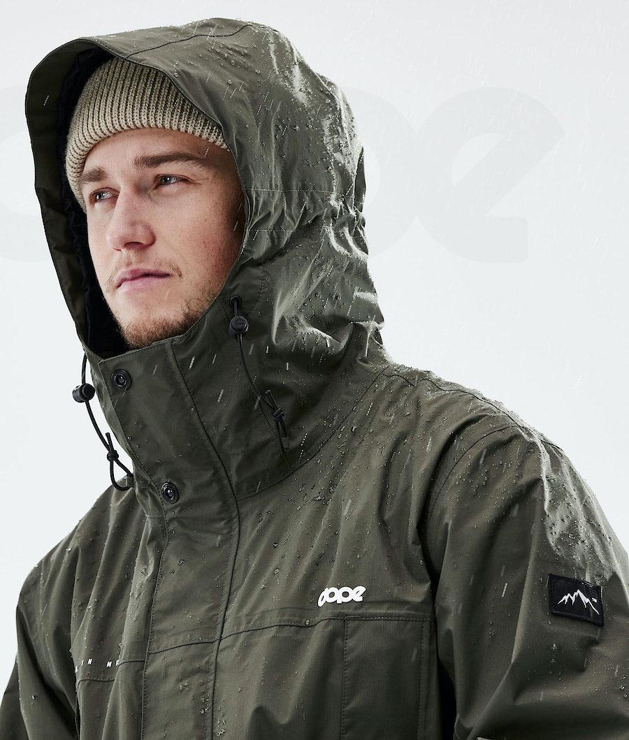Olive Men's Dope Ranger Light Outdoor Jackets | NZ_D1214