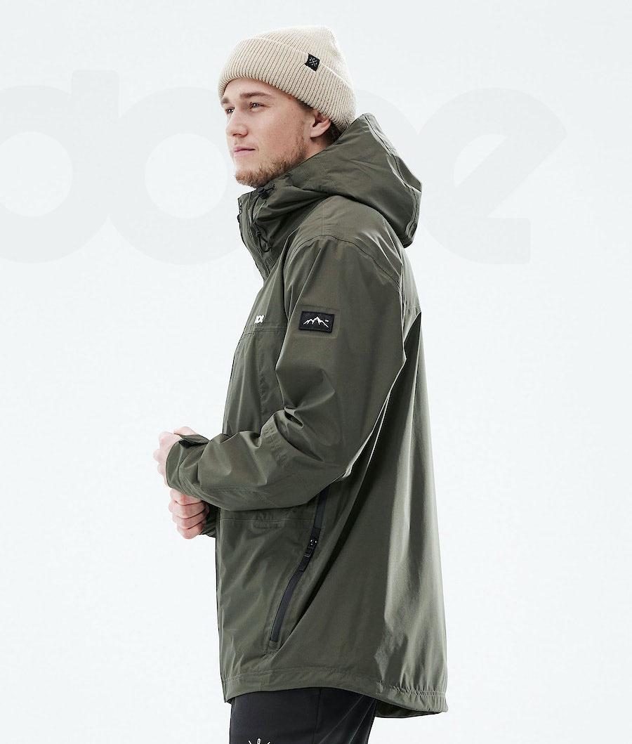 Olive Men's Dope Ranger Light Outdoor Jackets | NZ_D1214