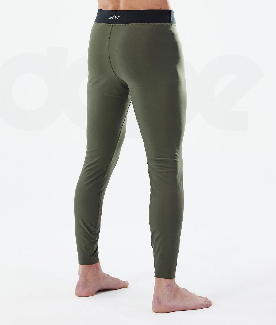Olive Men's Dope Snuggle Base Layer Pants | NZ_D1102
