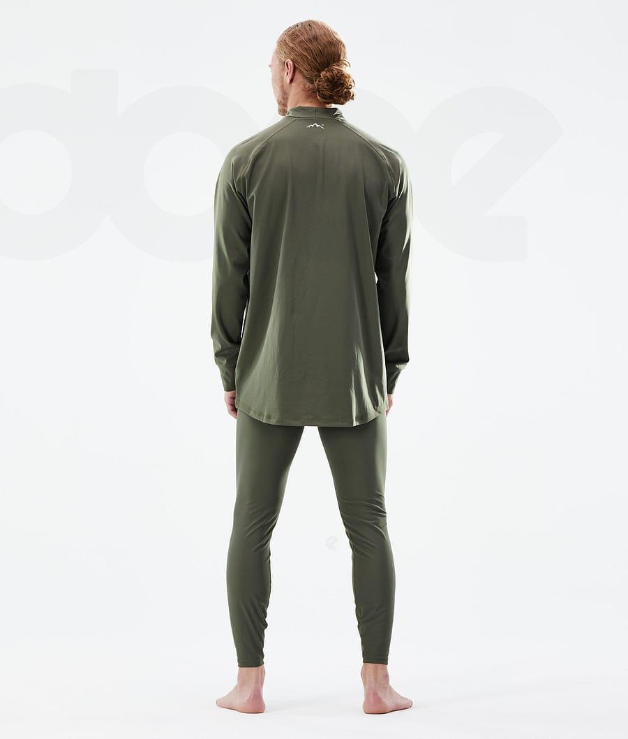 Olive Men's Dope Snuggle Base Layer Pants | NZ_D1102